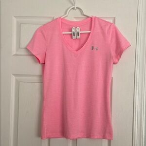 Under Armour Women's Light Pink V-Neck Tee